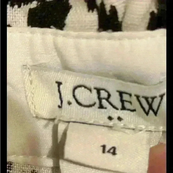 J Crew animal print linen shorts size 14 black and white - Picture 3 of 3